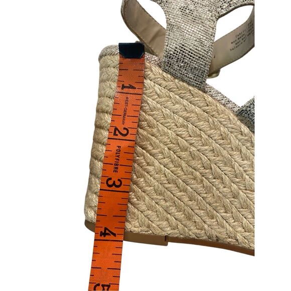 BC Footwear Natural Exotic Wedge Espadrille Sandals Womens 7 Beach Vacation Sexy - Picture 9 of 11